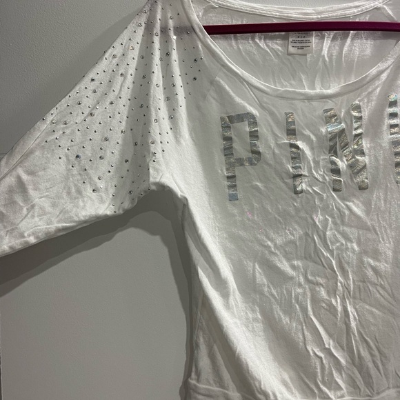 Victoria secret pink pullover in white and silver size S in good condition - Picture 4 of 4